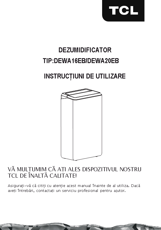 DEZUMIDIFICATOR  DEWA16EB/DEWA20EB